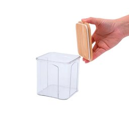 Kit 2 Potes Hermético 900ml Bambu Porta Mantimento Tempero - 4