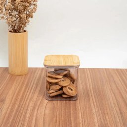 Kit 2 Potes Hermético 900ml Bambu Porta Mantimento Tempero - 6