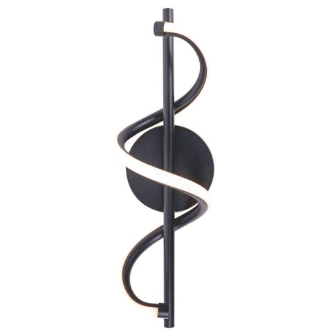 Arandela Espiral Preto Fosco 40cm Led 13w 3000k Bivolt