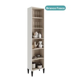 Paneleiro 2 Portas 5 Prateleiras Lótus Carraro Branco - 6 Paneleiro 2 Portas 5 Prateleiras Lótus Carraro Branco - 6