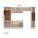 Ver imagem 4 de Cozinha Completa Koya 10 Portas 4 Gavetas 40250037 Creme - Politorno