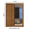 Ver imagem 4 de Guarda-roupa Solteiro Madesa Dallas Plus 2 Portas de Correr com Espelho 4 Gavetas