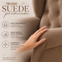 Ver imagem 5 de Poltrona Amamentação com Base em Balanço com Puff em Suede Capuccino