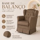 Ver imagem 6 de Poltrona Amamentação com Base em Balanço com Puff em Suede Capuccino