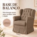 Ver imagem 6 de Poltrona Amamentação com Base em Balanço com Puff em Suede Capuccino