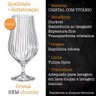 Jogo 6 Taças Cerveja Cristal Bohemia Tulipa Optic 540ml - 3