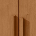 Ver imagem 4 de Guarda Roupa Solteiro e Closet Alonzo 4 Portas de Bater 2 Gavetas MDF Amendoa Clean Móveis Lopas