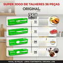Ver imagem 1 de Jogo 36 Peças Talheres Metal Inox Restaurante Original Line