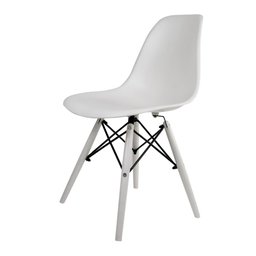 Conjunto Com 2 Cadeiras Eames Branca Empório Tiffany Base Em Polipropileno - 2