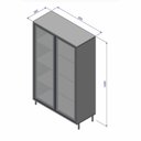 Ver imagem 4 de Estante Cristaleira 2 Portas de Vidro 3 Prateleiras 90cm Refresh Brv Móveis