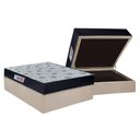 Ver imagem 1 de Cama Box Baú Casal: Colchão Anatômico Orthoflex Foggia Sogni Unic Face + Base Crc Suede Clean (
