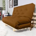 Ver imagem 6 de Sofa Cama Casal Futon Oriental D33 com Madeira Maciça - Caramelo