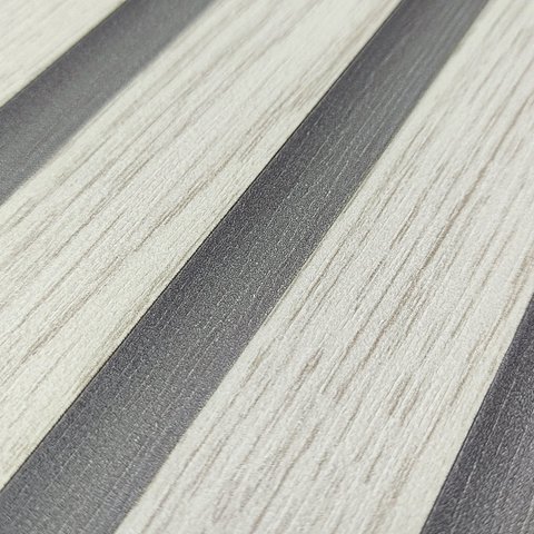 Papel de Parede Madeira Ripado Cinza Vinilico Lavável+cola para Aplicação
