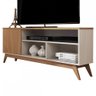 Rack para Tv até 50 Polegadas Malbec Wood 1 Porta Off White/nature - Giga Móveis - 2