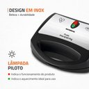 Ver imagem 6 de Crepeira Elétrica Mondial Pratic Crepe & Hot Dog Antiaderente 850w Preto/inox 127v - Cp-01