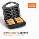 Ver imagem 5 de Crepeira Elétrica Mondial Pratic Crepe & Hot Dog Antiaderente 850w Preto/inox 127v - Cp-01