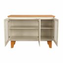 Ver imagem 5 de Aparador Balcão Buffet Topázio 3 Portas com Tela Indiana Yescasa Amadeirado/Marrom/Off White