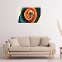 Ver imagem 1 de Quadro Decorativo Espiral Colorido Abstrato - 50x70cm:moldura Preta