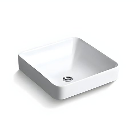 Cuba para Banheiro de Encaixe Kohler Vox Quadrada 42x42cm Branca