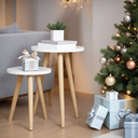 Ver imagem 2 de Kit 2 Conjunto de Mesas Canto e Apoio 45x40 45x50 Mdf (branco)