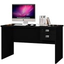 Ver imagem 2 de Escrivaninha Mesa de Escritório 2 Gavetas com Chave 120cm Taurus J&a Móveis - Preto