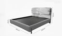 Ver imagem 4 de Cama Estofada 140m Casal Grande para Quarto de Casal Moderno Bege Velusoft