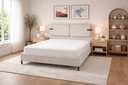 Ver mais imagens de Cama Estofada 140m Casal Grande para Quarto de Casal Moderno Bege Velusoft