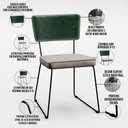 Ver imagem 4 de Kit 8 Cadeiras Decorativas Estofada Sala Jantar Allana L02 Facto Verde Musgo Linho Bege - Lyam