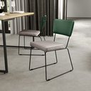 Ver imagem 2 de Kit 8 Cadeiras Decorativas Estofada Sala Jantar Allana L02 Facto Verde Musgo Linho Bege - Lyam
