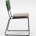 Ver imagem 7 de Kit 8 Cadeiras Decorativas Estofada Sala Jantar Allana L02 Facto Verde Musgo Linho Bege - Lyam