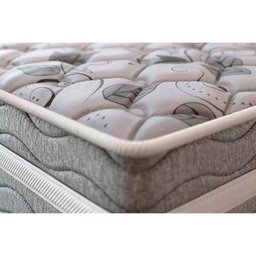 Conjunto Box Baú King: Colchão Molas Probel Ensacadas Evolution Gray + Base Crc Suede Gray ( - 2