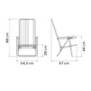 Ver imagem 2 de Cadeira de Praia Reclinável Tramontina Bali Baixa em Alumínio Camurça