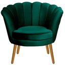Ver imagem 2 de Kit Duas Poltronas Pétala em Sued Premium Verde Musgo Sua Casa Decorações Pés Madeira Claro