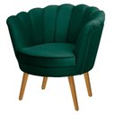 Ver imagem 3 de Kit Duas Poltronas Pétala em Sued Premium Verde Musgo Sua Casa Decorações Pés Madeira Claro