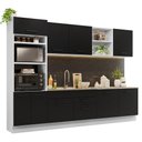 Ver imagem 3 de Armário de Cozinha Completa 310cm Branco/Preto Agata Madesa 02