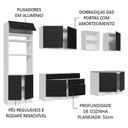 Ver imagem 5 de Armário de Cozinha Completa 310cm Branco/Preto Agata Madesa 02