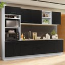 Ver imagem 1 de Armário de Cozinha Completa 310cm Branco/Preto Agata Madesa 02