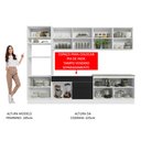 Ver imagem 6 de Armário de Cozinha Completa 310cm Branco/Preto Agata Madesa 02