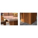 Ver imagem 2 de Sala de Jantar Completa Tampo Madeirado C- Vidro 130x130cm e 8 Cadeiras Nature-ow-joli