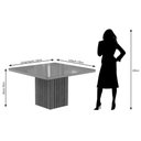 Ver imagem 6 de Sala de Jantar Completa Tampo Madeirado C- Vidro 130x130cm e 8 Cadeiras Nature-ow-joli