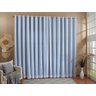 Cortina Gaze De Linho Forro Blackout 6,00x2,50m Sala E Quarto Cinza/Branco - 3