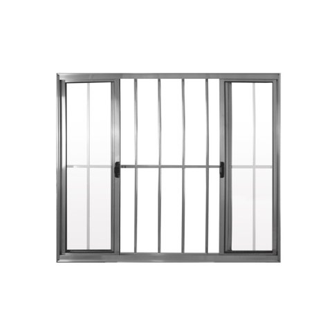 Janela de Correr 4 Folhas C/grade Alumínio Brilhante 1.00 X 1.20 Linha Modular - Hale