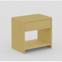 Mesa de Cabeceira com 1 Gaveta e Prateleira em MDF - Natural - 1