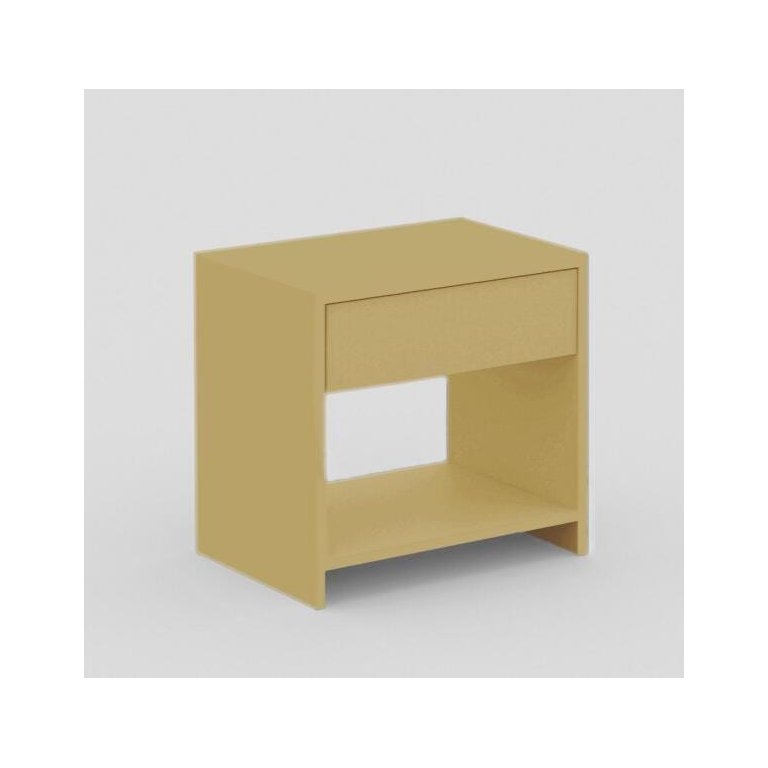 Mesa de Cabeceira com 1 Gaveta e Prateleira em MDF - Natural