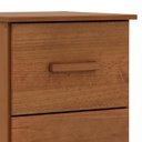 Ver imagem 6 de Mesa de Cabeceira para Quarto 42cm 2 Gavetas Lone Castanho F07 - Mpozenato
