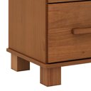 Ver imagem 5 de Mesa de Cabeceira para Quarto 42cm 2 Gavetas Lone Castanho F07 - Mpozenato
