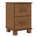 Ver imagem 1 de Mesa de Cabeceira para Quarto 42cm 2 Gavetas Lone Castanho F07 - Mpozenato