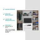 Ver imagem 5 de Guarda Roupa Solteiro 6 Portas, 2 Gavetas, Painel de TV 32 Polegadas e Gaveteiro Porto Móveis Carraro