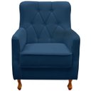 Ver imagem 5 de Kit 2 Poltronas para Sala Decorativas C/ Capitonê Carrara Veludo Azul Marinho