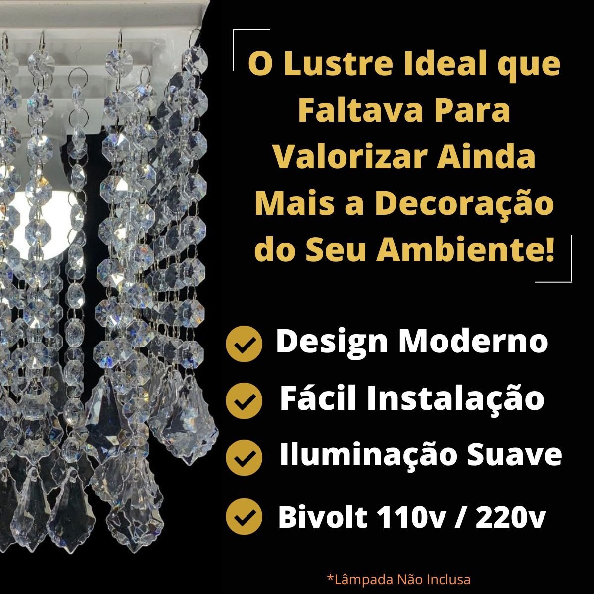 Lustre para Banheiro Decorar Sacada Design Moderno Luminária Sala de Estar 19x30cm - 3